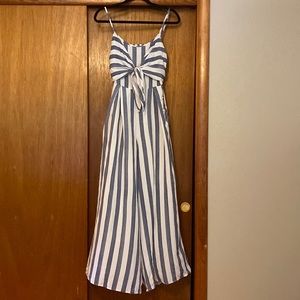 Flying Tomato Spaghetti Strap Wide Leg Jumpsuit with cut out back. Size Large